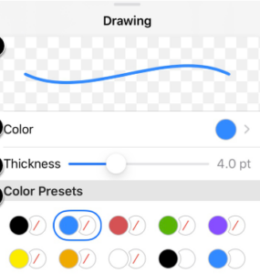 Canvas app annotations colors
