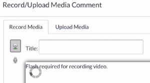 Canvas browser record media flash error