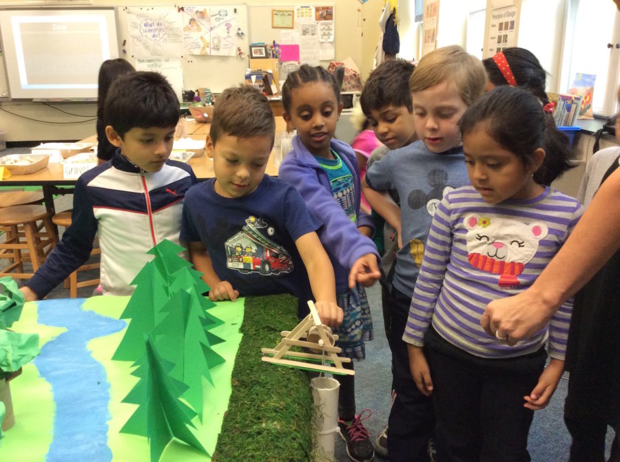 طالب علم یہ دریافت کررہے ہیں کہ کنواں اور زمینی پانی کس طرح کام کرتے ہیں