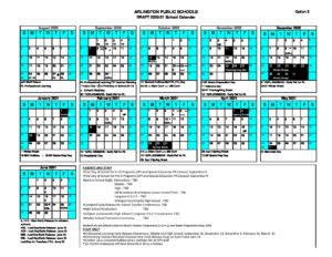 Arlington Public Schools Calendar 2021 22 | Printable March