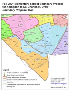 باؤنڈری پروپوزل کا نقشہ- ڈاکٹر چارلس آر ڈریو کو ابنگڈن۔ 14 اکتوبر 2021۔