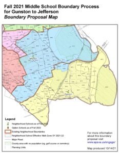 Карта предложения границы - от Ганстона до Джефферсона - 14 октября 2021 г.