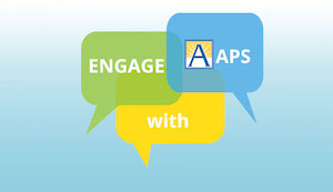 engage with aps شعار