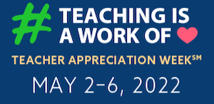 semana de apreciação do professor de 2 a 6 de maio de 2022