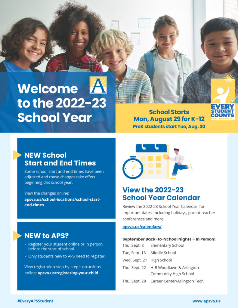 Back to School Flyer - click for PDF