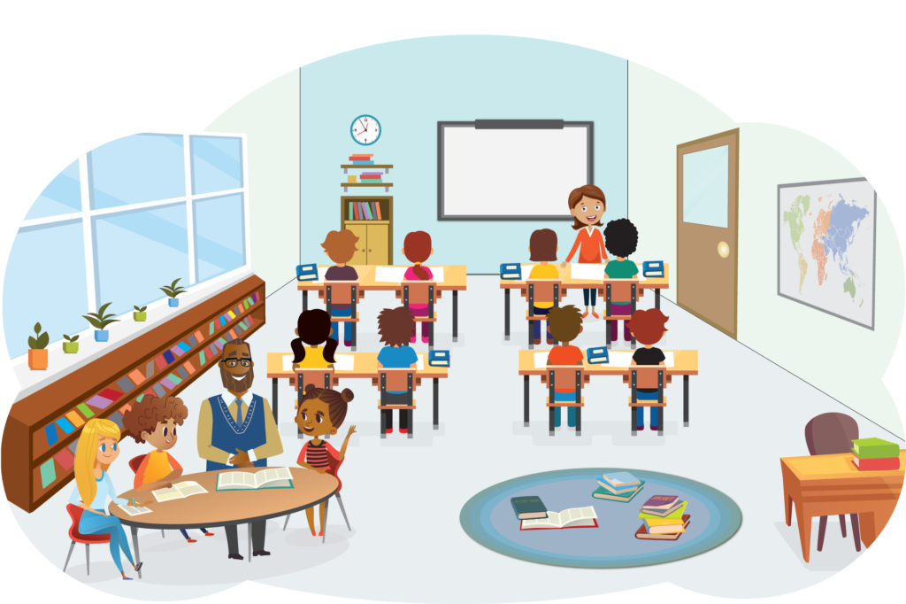 illustration de la salle de classe