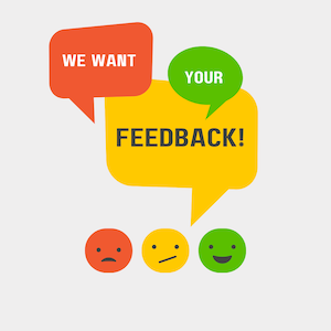we want your feedback icon