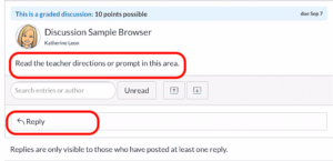 Canvas in a browser discussions details