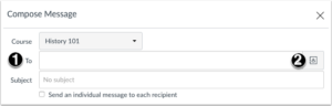 Canvas Inbox to field