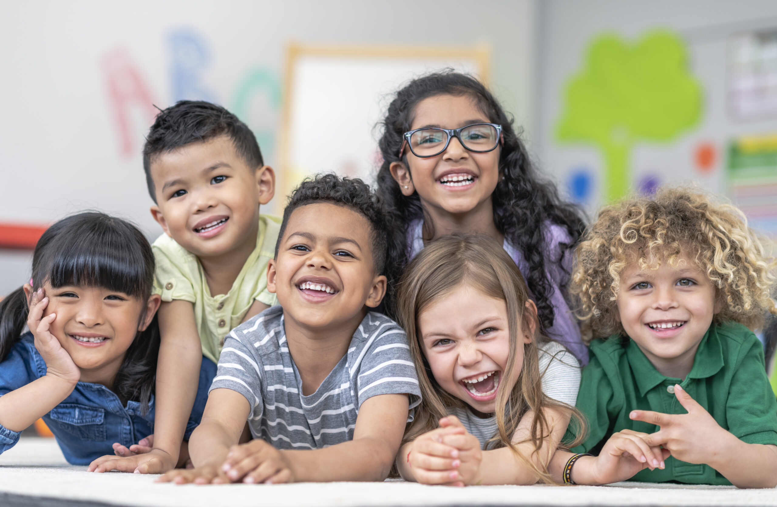 Group of smiling students