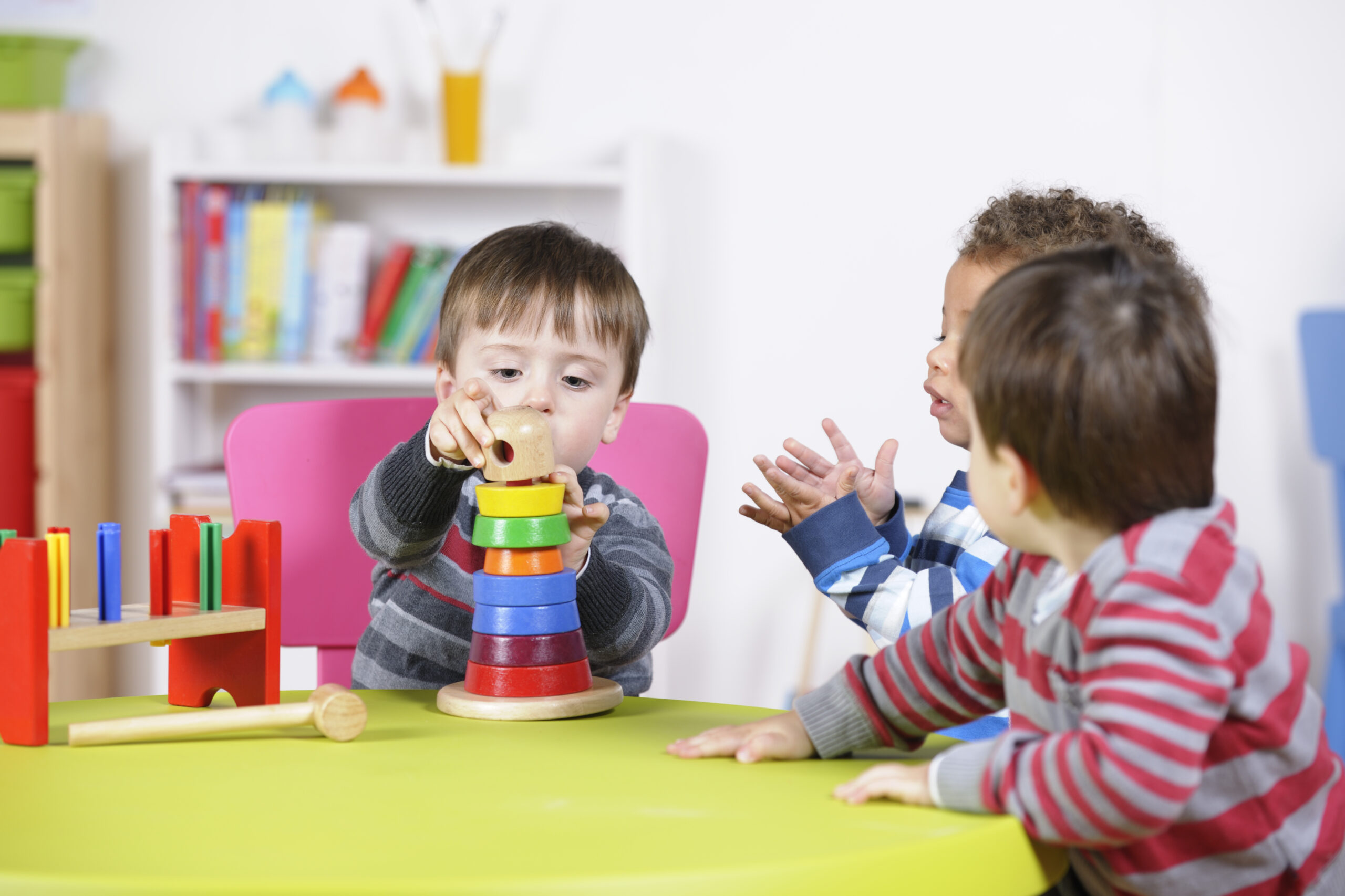 Group Of Toddlers Playing With Developmental Toys