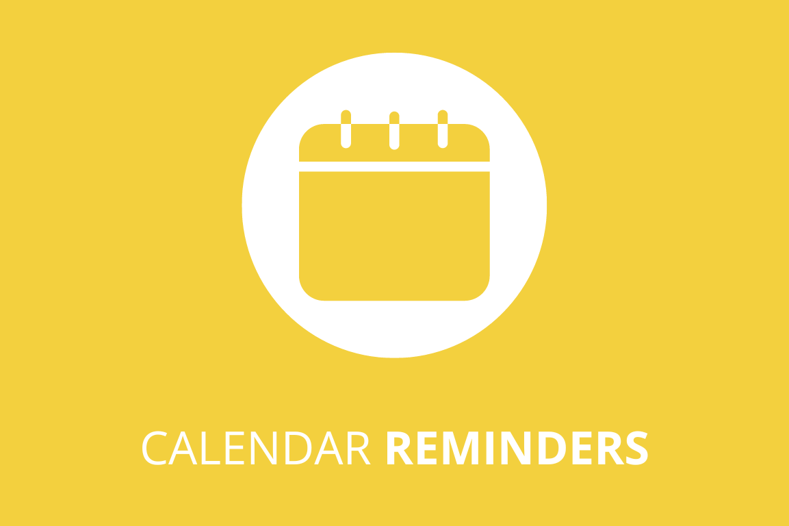 calendar reminders with calendar icon