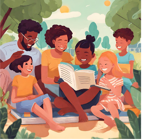 Image of Family Reading