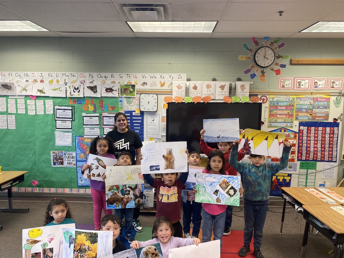 Students in a classroom