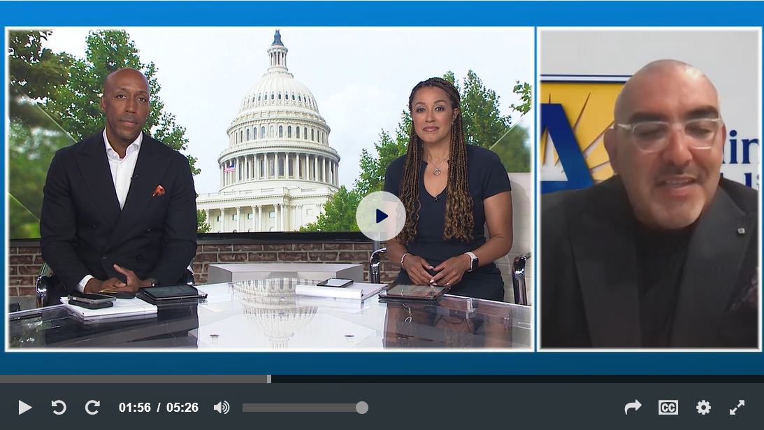 screenshot of video interview