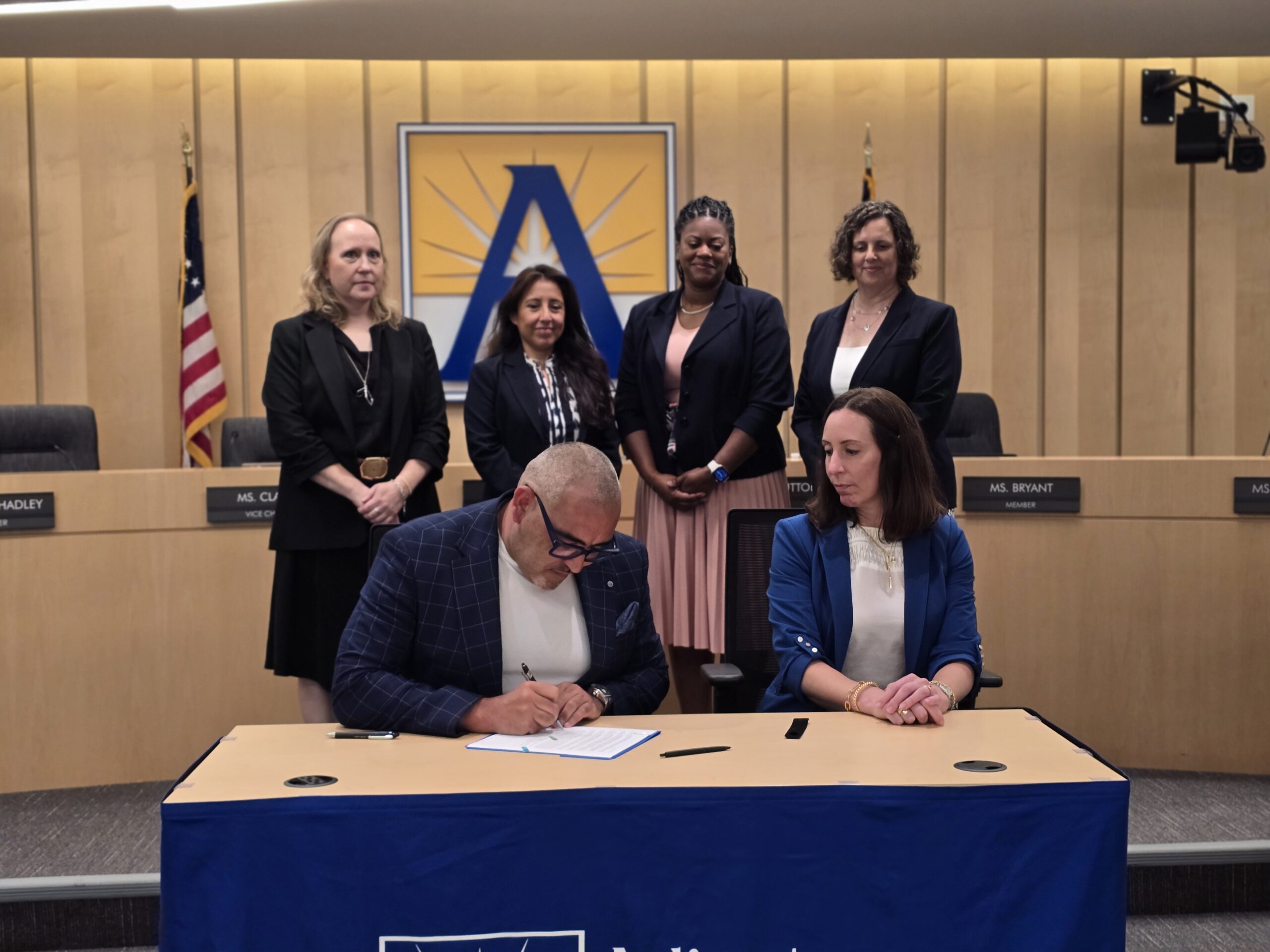 Dr. Duran with School Board